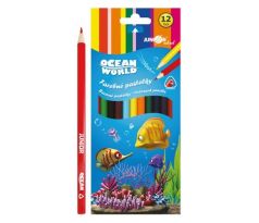 Pastelky Ocean World trojhranné 12 ks