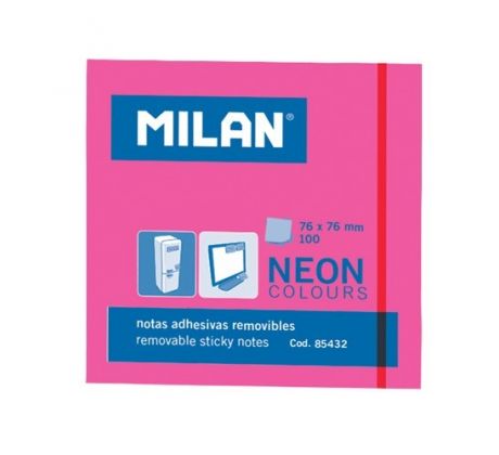 Blok lep MILAN NEON 76 x 76 mm ružový
