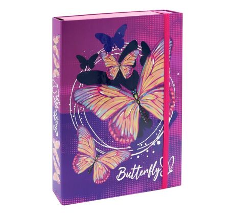 Box na zošity A4 Jumbo MAX - Butterfly