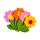 Dekoračné plstené kvety mix farieb, sada 4 ks