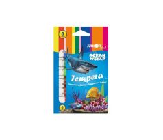 JUNIOR Farby temperové Ocean World 12 ml - sada 6 ks