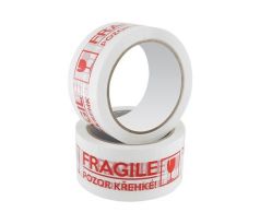 Lepiaca páska nehlučná s potlačou Fragile/Krehké, 48 mm x 66 m