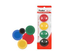 FOSKA Magnetky - farebné, 40 mm/4 ks
