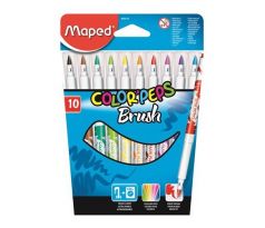 Fixy so štetcom MAPED "COLOR`PEPS BRUSH", 10 ks