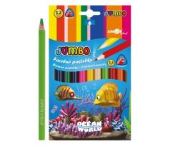 Pastelky Ocean World trojhrané JUMBO 12 ks