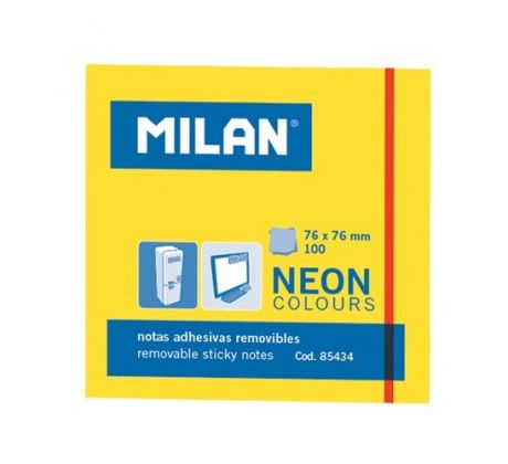 Blok lep MILAN NEON 76 x 76 mm žltý