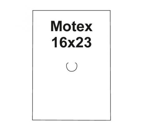 Etikety cen. MOTEX 16x23 hranaté, 870 etikiet/kotúčik, biele