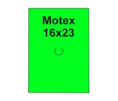 Etikety cen. MOTEX 16x23 hranaté, 870 etikiet/kotúčik, zelené