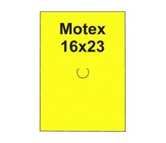 Etikety cen. MOTEX 16x23 hranaté, 870 etikiet/kotúčik, žlté