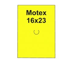 Etikety cen. MOTEX 16x23 hranaté, 870 etikiet/kotúčik, žlté