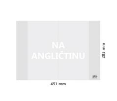 Obal na Angličtinu PVC 451x283 mm, hrubý/transparentný, 1 ks