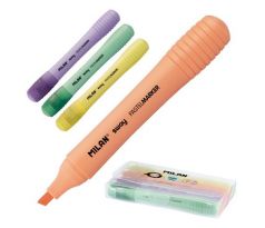 Zvýrazňovač MILAN Sway Pastel Sugar - sada 4 ks