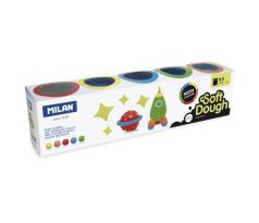 Plastelína MILAN Soft Dough neónové farby - sada 5 ks