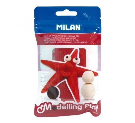 Modelovacia hmota MILAN Air-dry červená - blister