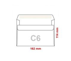 Obálky C6 114x162 mm samolepiace, 1 ks