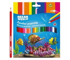 Pastelky Ocean World trojhranné 24 ks