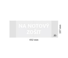 Obal na notový zošit PVC 432x157 mm, hrubý/transparentný, 1 ks