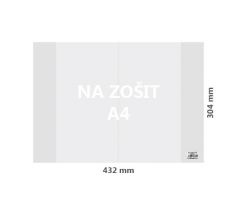 Obal na zošit A4 PVC 432x304 mm, hrubý/transparentný, 10 ks