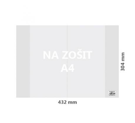 Obal na zošit A4 PVC 432x304 mm, hrubý/transparentný, 10 ks