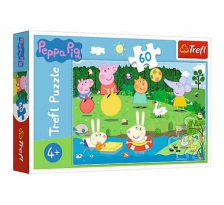 Puzzle Prasiatko Peppa/Peppa Pig Prázdninová zábava 33x22cm 60 dielikov