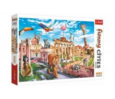 Puzzle Smiešne mestá - Divoký Rím 1000 dielikov