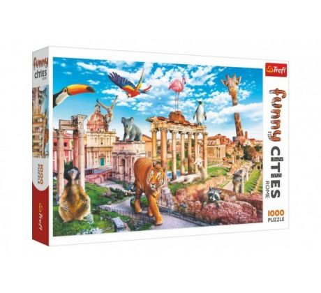 Puzzle Smiešne mestá - Divoký Rím 1000 dielikov
