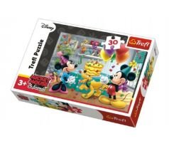 Puzzle Mickey a Minnie oslavuje narodeniny Disney 30 dielikov